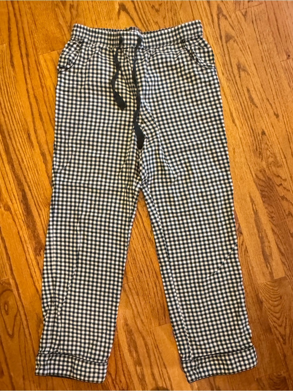 Lake Green gingham flannel pajama pants
